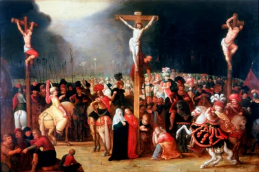 Cristo en la Cruz entre los dos Ladrones, siglo XVII
