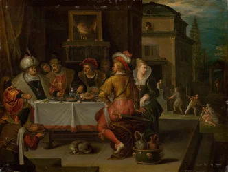 La Parábola del Rico y el Mendigo Lázaro, 1615