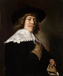 Retrato de un joven sosteniendo un guante, c1650