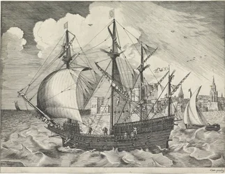 Four-master sale del puerto Veleros (título de la serie)