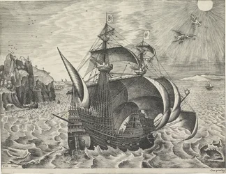 Velero con la caída de Ícaro Veleros (título de la serie)
