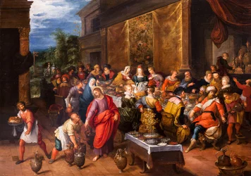 Las bodas de Caná (óleo sobre lienzo)