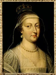 Retrato de Ana de Austria (1601-1666), Reina de Francia. Pintura de Frans Pourbus el Joven