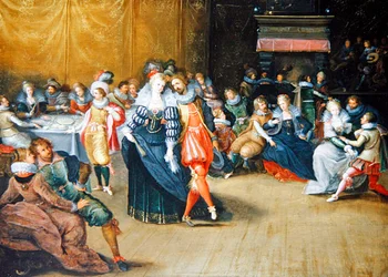 Una escena de banquete