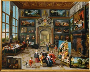 Galería de un coleccionista (pintura sobre madera)