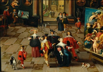 Galería de un coleccionista (pintura sobre madera)