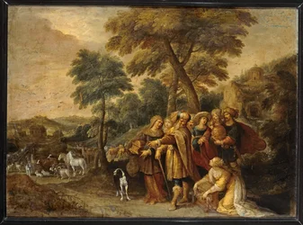Noé entrando en el Arca ... (pintura sobre lienzo)