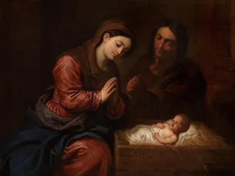 El nacimiento de Cristo (óleo sobre lienzo)