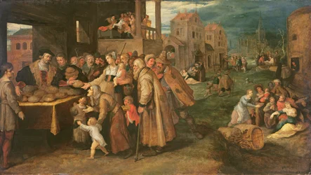 Las Siete Obras de Misericordia, c.1606-16 (óleo sobre tabla)