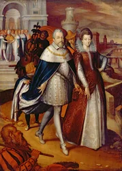 Retrato de Fernando I (1549-1609) Gran Duque de Toscana, y su sobrina María (1573-1642), futura esposa de Enrique IV