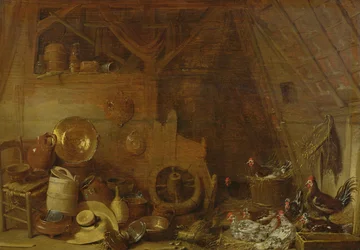 Interior de un granero