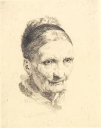 Cabeza de una anciana. Señora Rasmussen