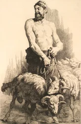 El pastor con los carneros