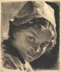 Niña sonriente con gorro