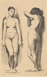 Plancha de prueba: Dos mujeres desnudas