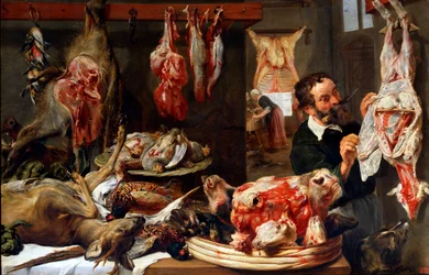 Una carnicería, 1630s
