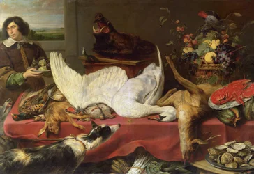Bodegón con un cisne
