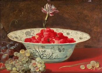 Fresas con un clavel