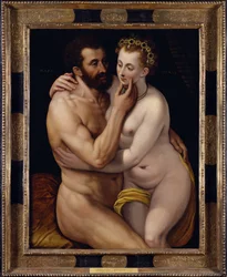Marte y Venus. Pintura de Frans Floris la Ingle (Frans I de Vrient o Vriendt