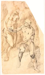 Adán recibe la manzana de Eva