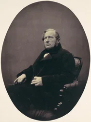 [Hombre sentado en sillón], 1850s-60s