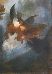Ángeles, detalle de Alegoría de la misión de los jesuitas al mundo entero, por Franz Anton Maulbertsch, Alemania