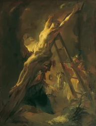 La erección de la cruz.