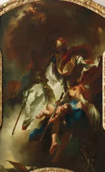 San Narciso en la gloria, hacia 1754, por Franz Anton Maulbertsch (1724-17969, óleo sobre lienzo