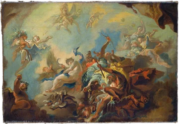 Los cuatro elementos, estudio preparatorio para un techo pintado (¿alegoría del tiempo?)