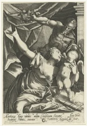 Venus en Amor met Pan Eros en Anteros