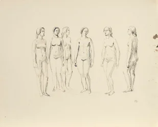Seis desnudos femeninos