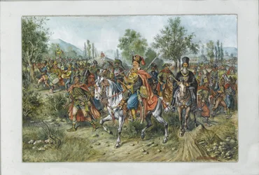 Franz Freiherr von der Trenck y su regimiento, 1903