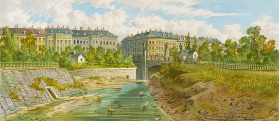 El puente Elisabeth sobre el río Wien