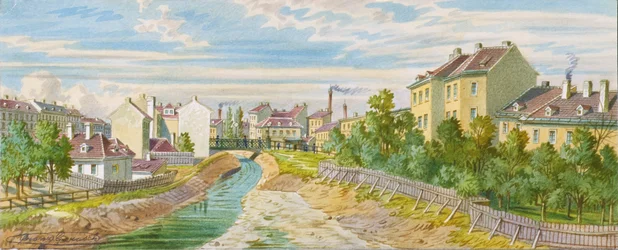 El puente Magdalenen sobre el río Wien