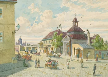 La línea Matzleinsdorfer en Viena (esquina Margarethengurtel y Matzleinsdorfer Platz)