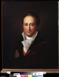 Retrato del escritor Johann Wolfgang von Goethe (1749-1832) (Retrato del autor J.W. von Goethe). Pintura de Gerhard von Kugelgen (1772-1820), huile sur toile