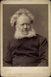 Henrik Ibsen, dramaturgo y poeta noruego, finales del siglo XIX o principios del siglo XX