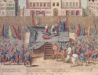 Ejecución de Felipe II de Montmorency (1518-68) Conde de Hornes, Bruselas
