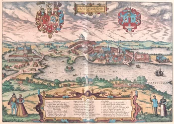 Castillo de Gottorf en Schleswig (Alemania del Norte) (grabado)