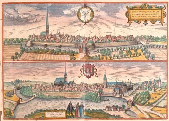 Krempe y Rendsburg, Alemania (grabado)
