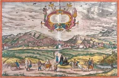 Vista de Granada, España (aguafuerte)