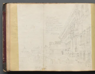 Álbum con vistas de Roma y alrededores, estudios de paisajes, página 15b: Vista arquitectónica romana