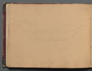 Album with Views of Rome and Surroundings, Landscape Studies, page 19b: Sketch of a boat