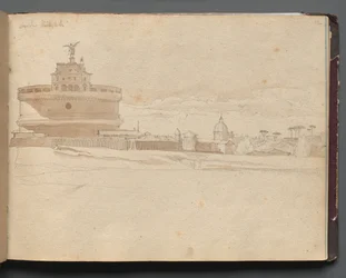 Album with Views of Rome and Surroundings, Landscape Studies, page 23a: Castle Saint Angelo, Rome