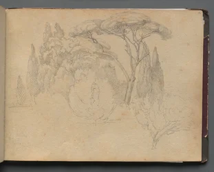 Álbum con vistas de Roma y alrededores, estudios de paisajes, página 29a: Estudio de paisaje