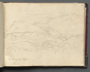 Álbum con vistas de Roma y alrededores, estudios de paisajes, página 34a: San Francesco