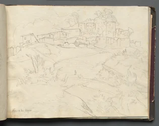 Álbum con vistas de Roma y alrededores, estudios de paisajes, página 35a: Rocca di Papa