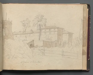 Álbum con vistas de Roma y alrededores, estudios de paisajes, página 38a: San Giovanni e Paolo