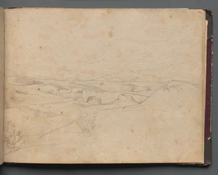 Álbum con vistas de Roma y alrededores, estudios de paisajes, página 40a: Paisaje romano