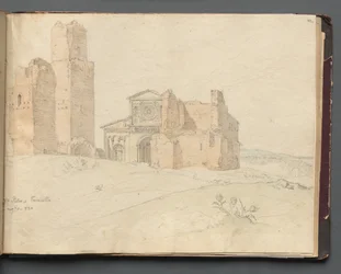 Album with Views of Rome and Surroundings, Landscape Studies, page 41a: "St. Pietro, Toscanella"